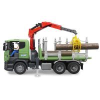 Спецтехніка Bruder лісовоз Scania з краном та колодами 1:16 (03524) зображення 5