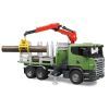 Спецтехніка Bruder лісовоз Scania з краном та колодами 1:16 (03524) зображення 7