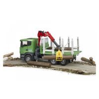 Спецтехніка Bruder лісовоз Scania з краном та колодами 1:16 (03524) зображення 8