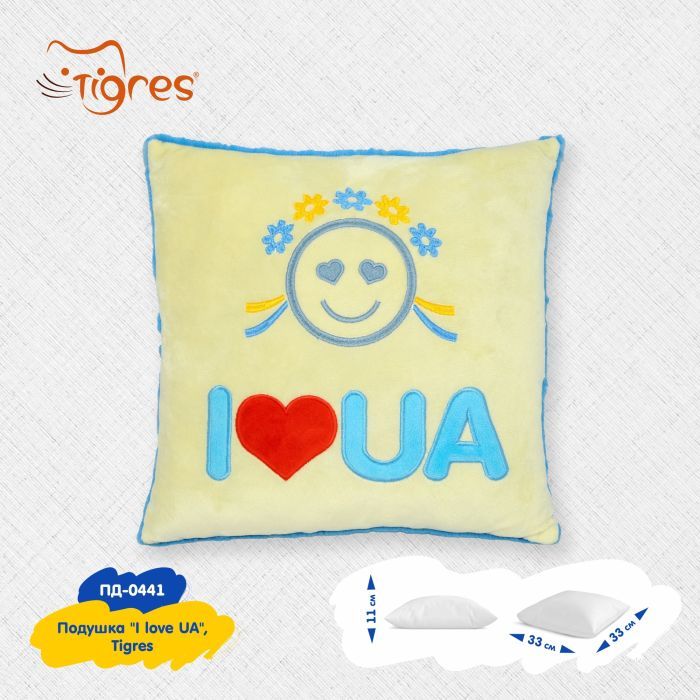 Мягкая игрушка Tigres Подушка I love UA (ПД-0441) изображение 3