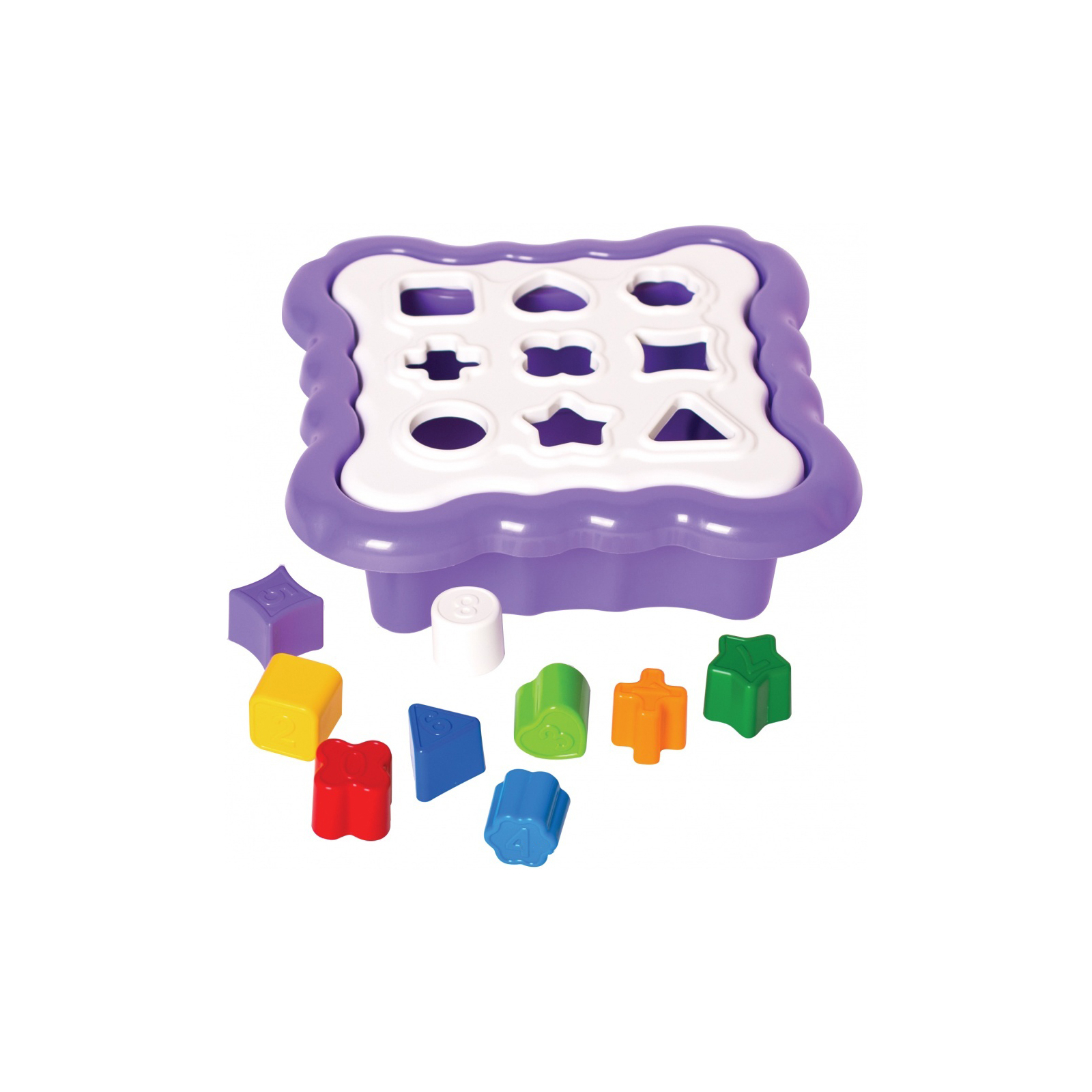 Розвиваюча іграшка Tigres сортер Розумні фігурки 10 елементів (фіолетовий) (39520)