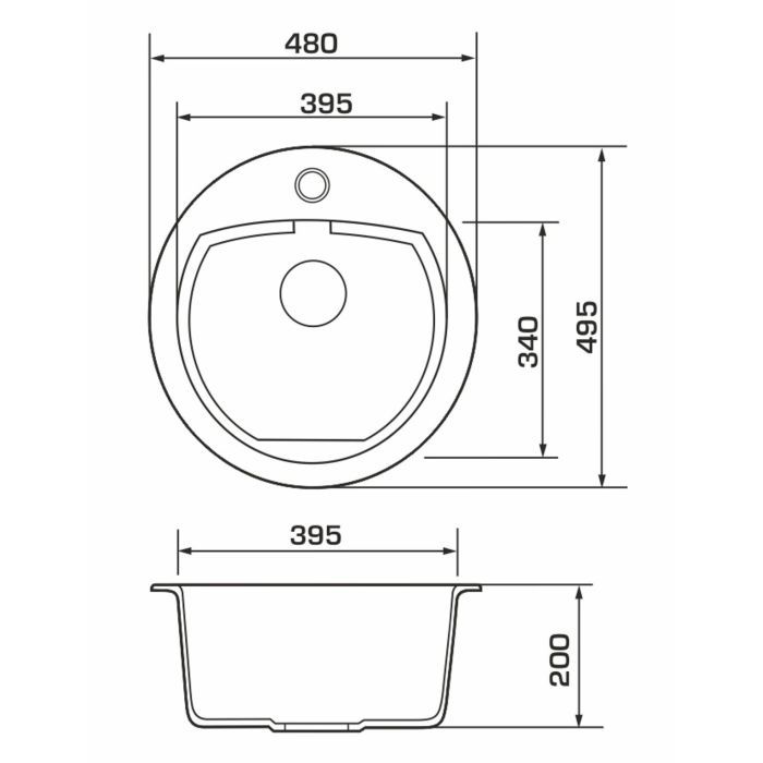 Мийка кухонна GRANADO LUGO marron (gr2806) зображення 6