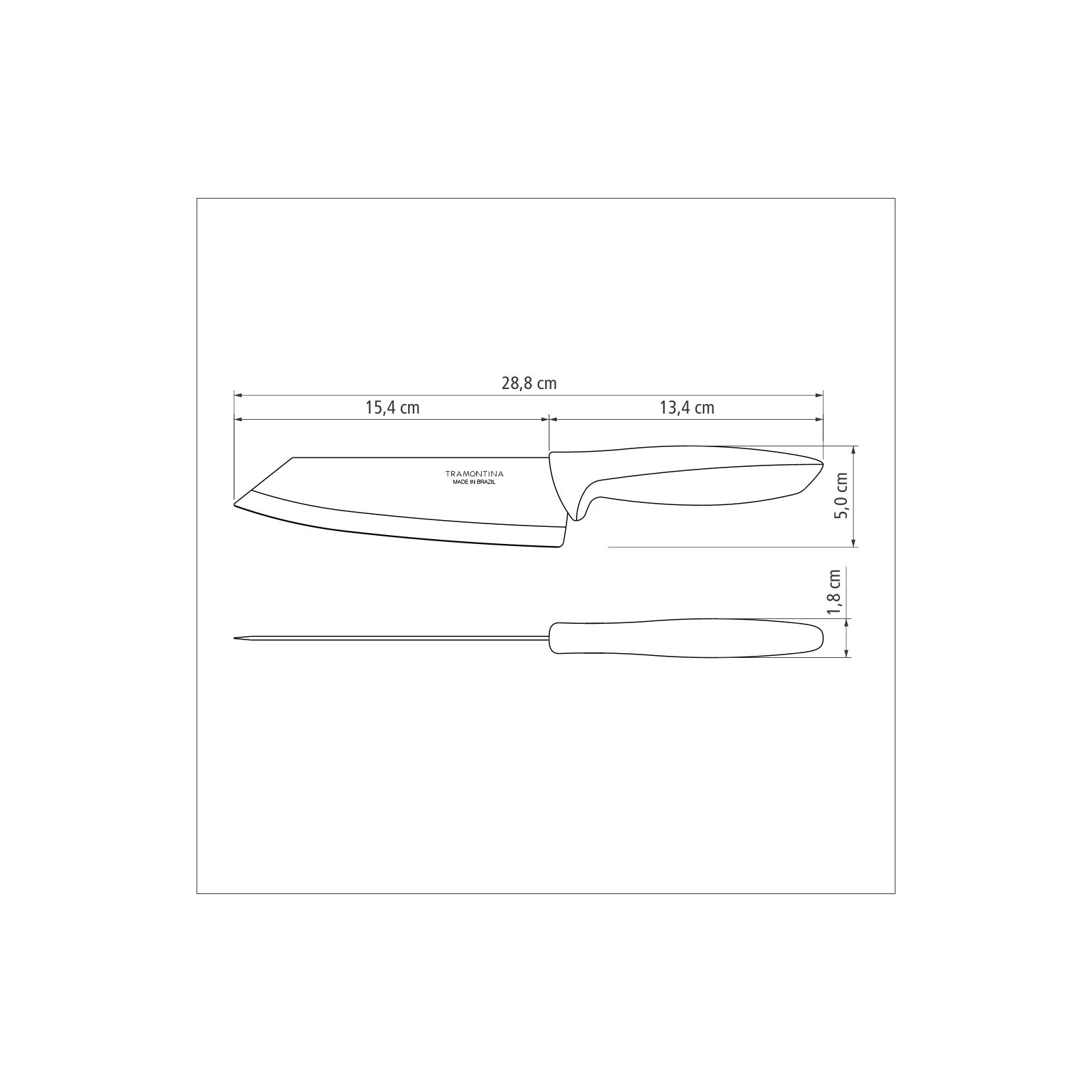 Кухонный нож Tramontina Plenus Light Grey 152 мм (23443/136) изображение 3