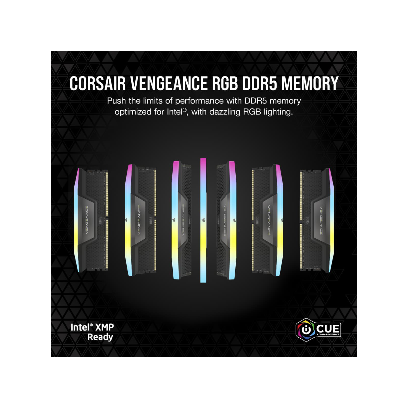 Модуль памяти для компьютера DDR5 32GB (2x16GB) 5200 MHz Vengeance RGB Corsair (CMH32GX5M2B5200C40) изображение 8