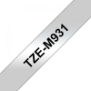 Лента для принтера этикеток UKRMARK B-TM931P, 12мм х 8м, black on matte silver, совместимая с TZeM931, ламинированная (900500) изображение 2