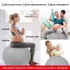 Мяч для фитнеса PowerPlay 4001 65см Сірий + помпа (PP_4001_65_Grey) изображение 4