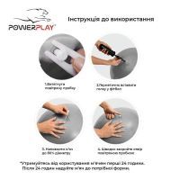 Мяч для фитнеса PowerPlay 4001 65см Блакитний + помпа (PP_4001_65_Blue) изображение 8