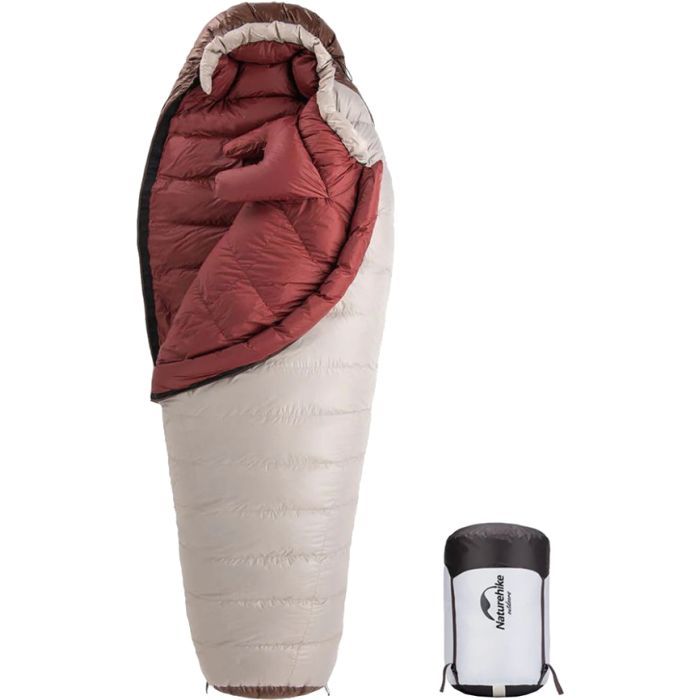 Спальный мешок Naturehike Snowbird NH20YD001 натуральний пух L Brown 560 g (6927595761298)