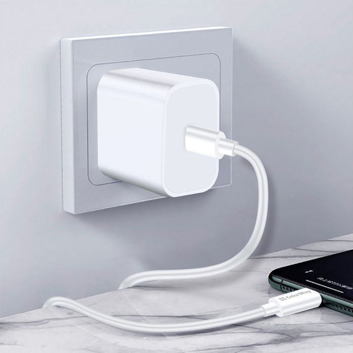 Дата кабель USB-C to USB-C 2.0m 3A 65W white ColorWay (CW-CBPDCC056-WT) изображение 8
