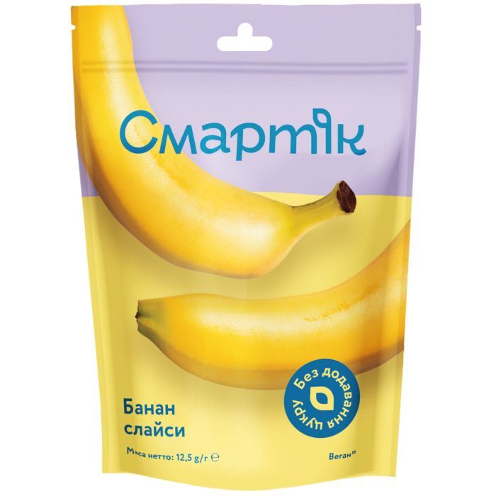 Сухофрукты Смартік Банан сублимированный слайсы 12.5 г (1600065)