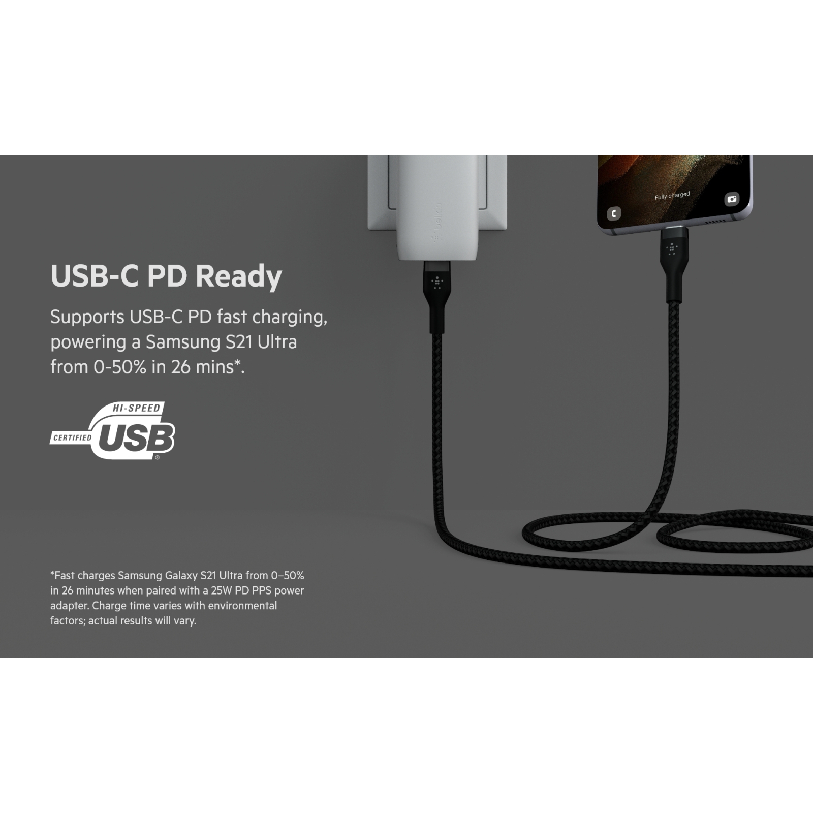 Дата кабель USB-C to USB-C 1.0m Belkin (CAB011BT1MBK) изображение 12