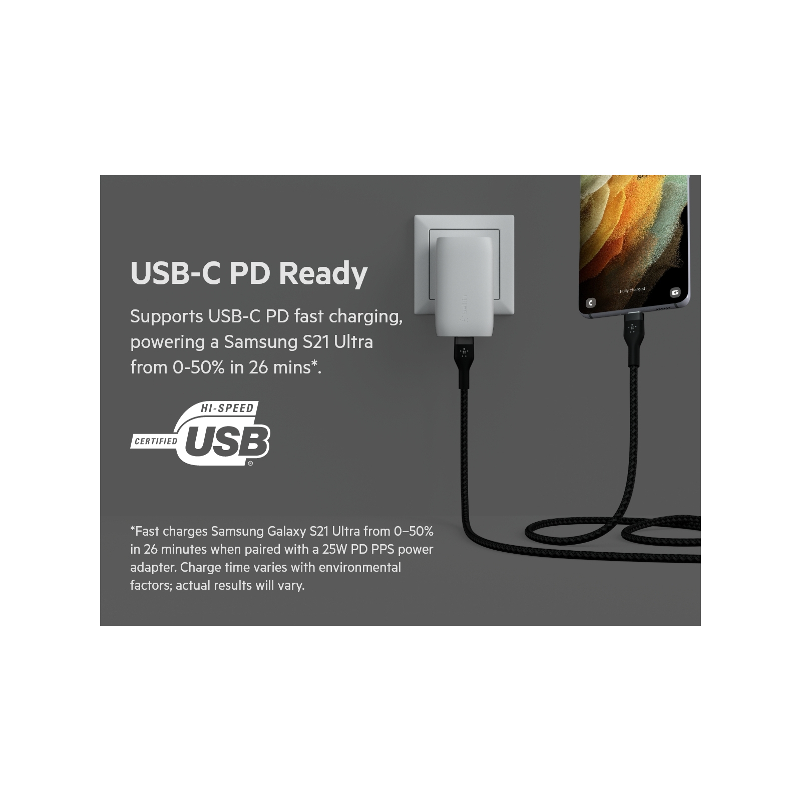 Дата кабель USB-C to USB-C 1.0m Belkin (CAB011BT1MBK) зображення 13