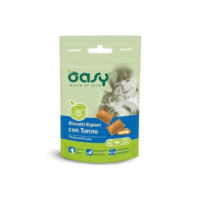 Лакомство для котов OASY TREATS с тунцем 60 г (8053017346281)