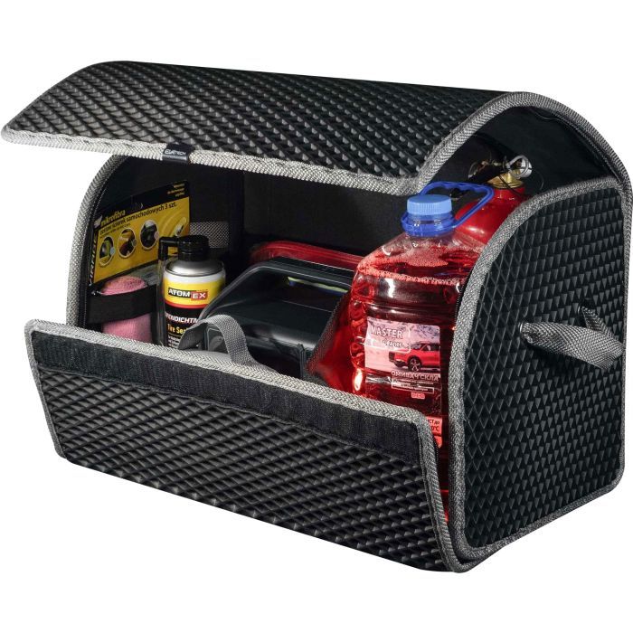 Сумка-органайзер EVAtech M-PRO 32x50x30 см. Ромб черный с серым кантом (BS13642OM3RBG) изображение 4