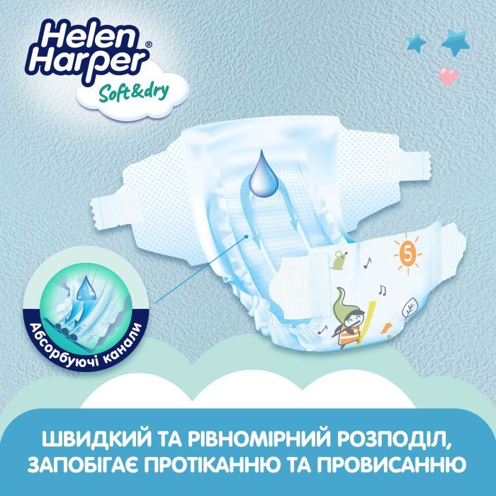 Подгузники Helen Harper Soft&Dry New Junior Размер 5 (11-16 кг) 54 шт (2316779) изображение 4