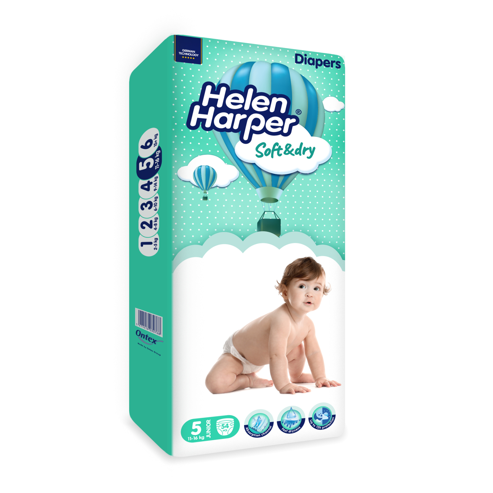 Підгузки Helen Harper Soft&Dry New Junior Розмір 5 (11-16 кг) 39 шт (2316778) зображення 6