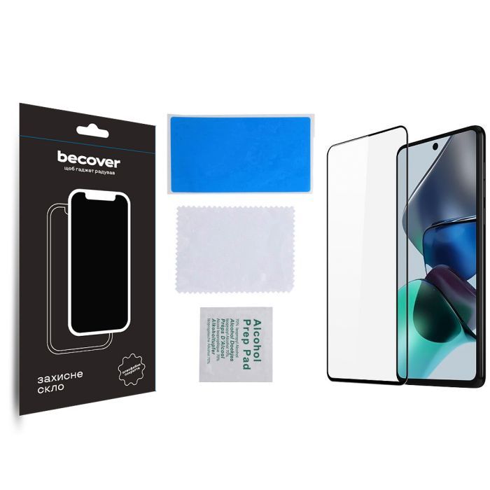 Стекло защитное BeCover Motorola Moto E32s Black (709733) изображение 3