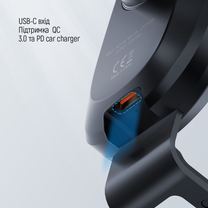 Универсальный автодержатель ColorWay Air Vent Car Wireless Charger 15W Black (CW-CHAW038Q-BK) изображение 10