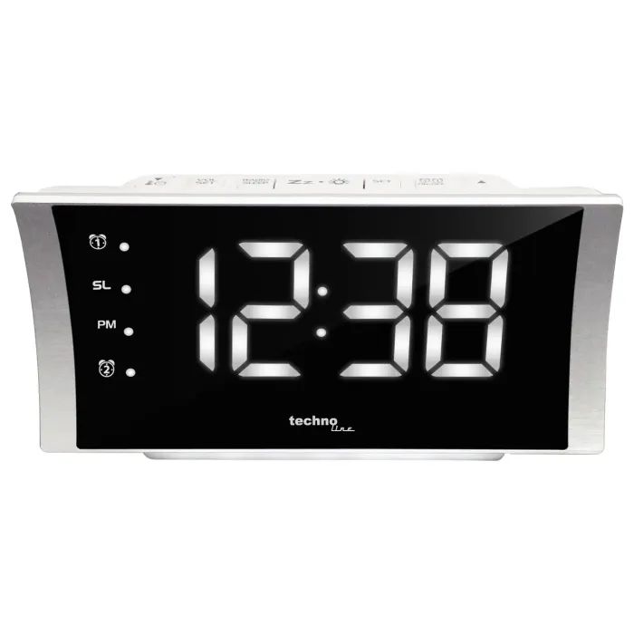 Настольные часы Technoline з радіо Silver (DAS301809)