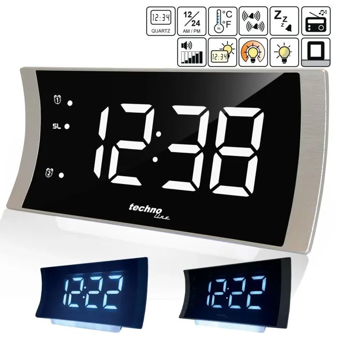 Настольные часы Technoline з радіо Silver (DAS301809) изображение 3