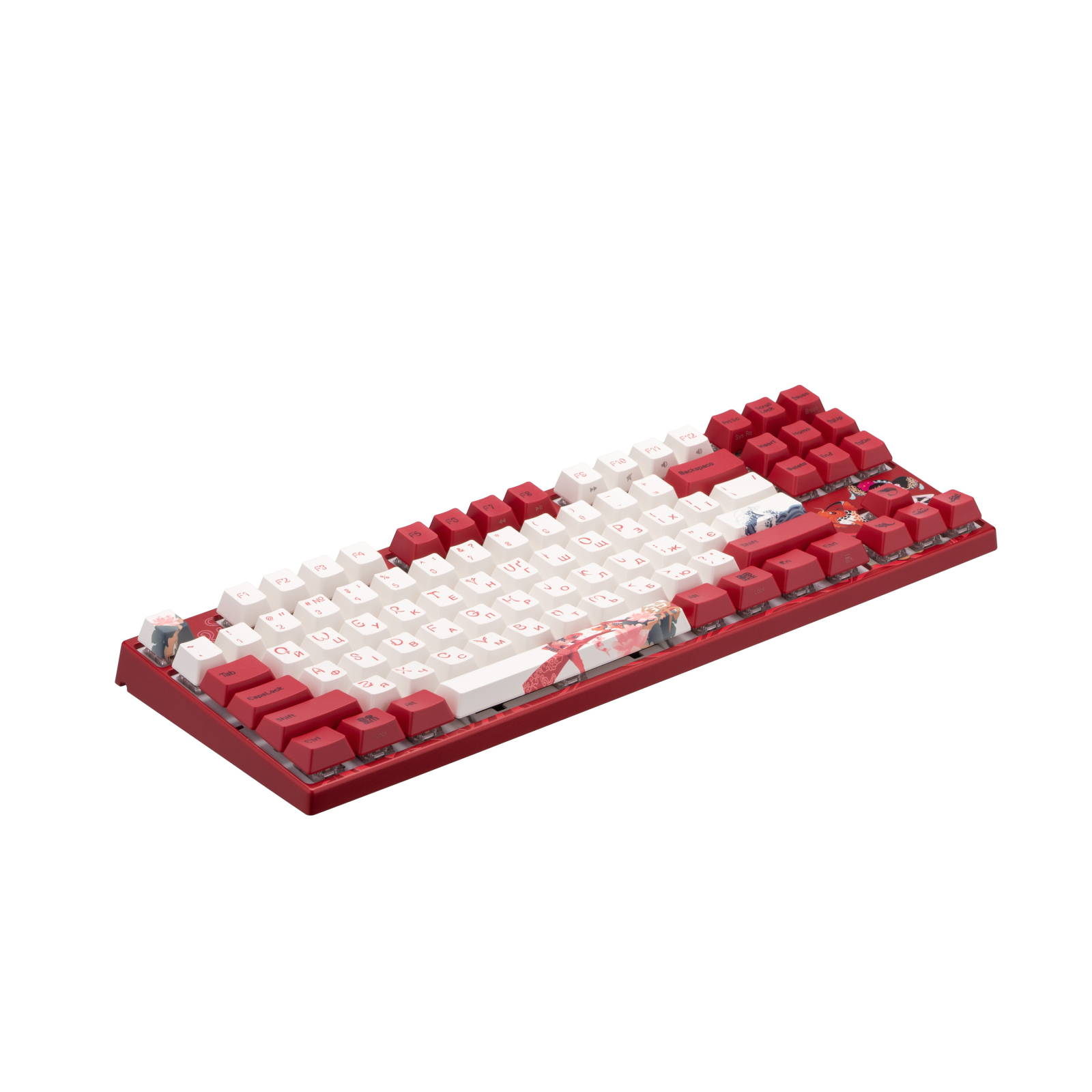 Клавіатура Varmilo VEM87 Koi 87Key EC V2 Rose USB UA White LED Red (A33A039B0A3A17A034) зображення 7