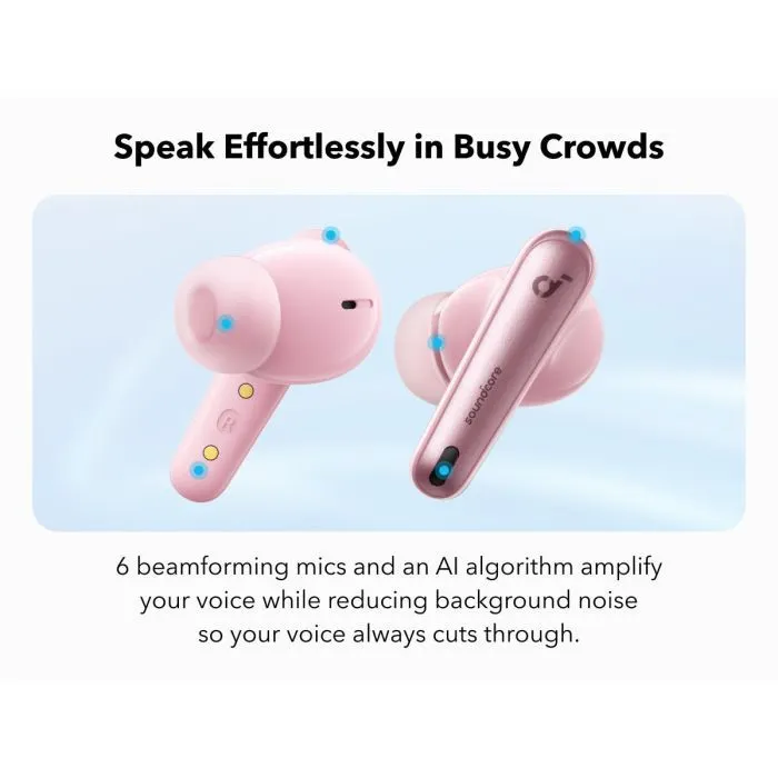 Навушники Anker SoundСore Liberty 4 NC Pastel Pink (A3947G51) зображення 12