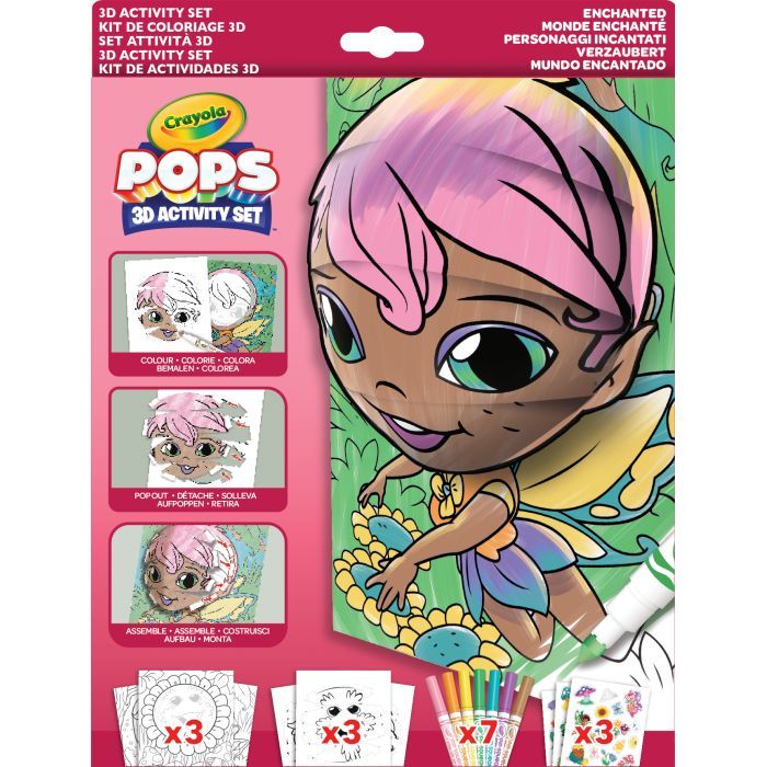 Набор для творчества Crayola POPS 3D Волшебный мир с 7 фломастерами (04-2801)