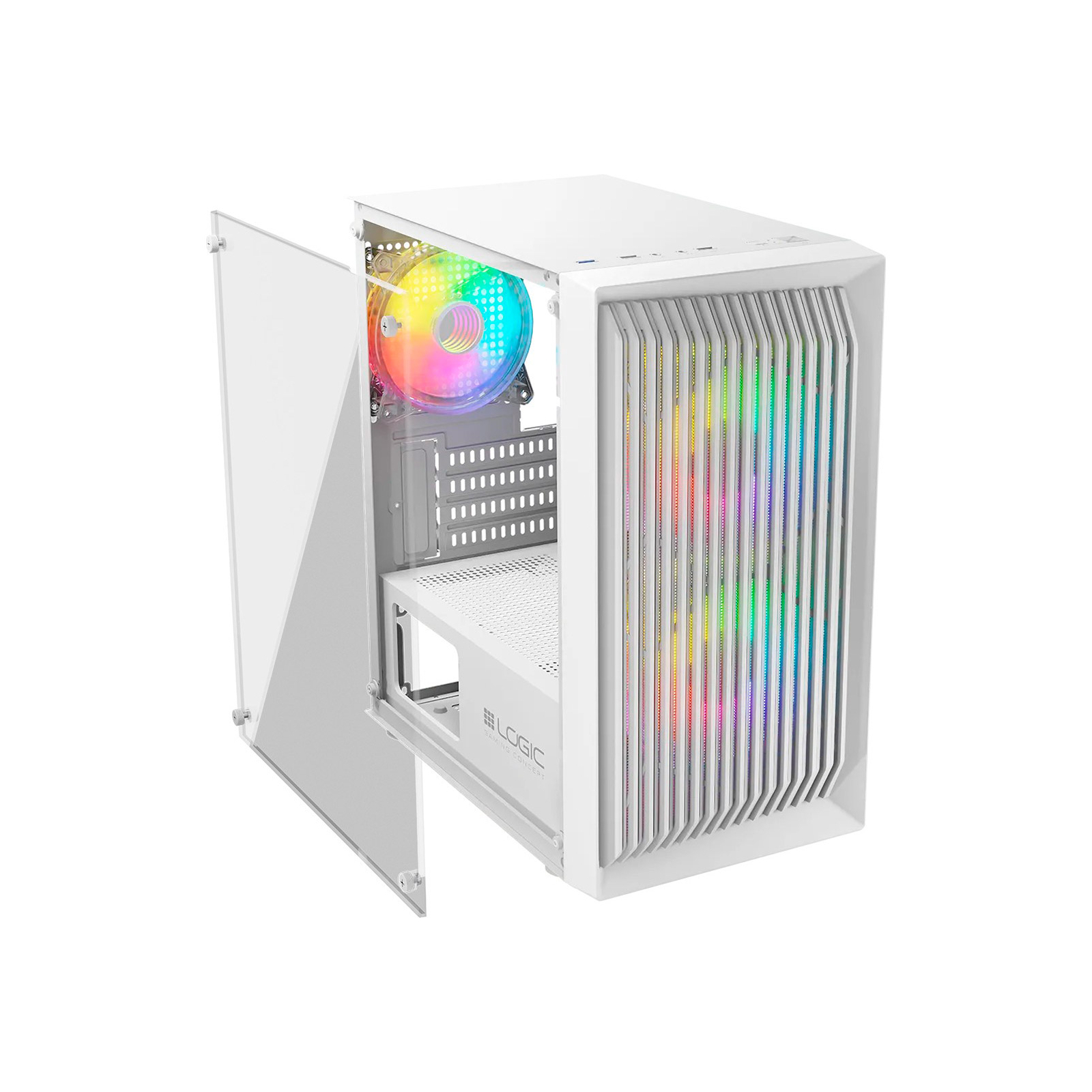 Корпус Logic concept ATOS MESH+GLASS ARGB fans 3x120mm WHITE (AM-ATOS-20-0000000-0002) зображення 11