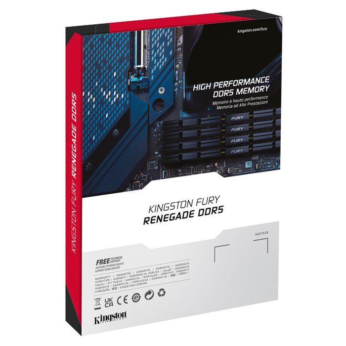 Модуль памяти для компьютера DDR5 24GB 7200 MHz Renegade Silver XMP Kingston Fury (ex.HyperX) (KF572C38RS-24) изображение 8