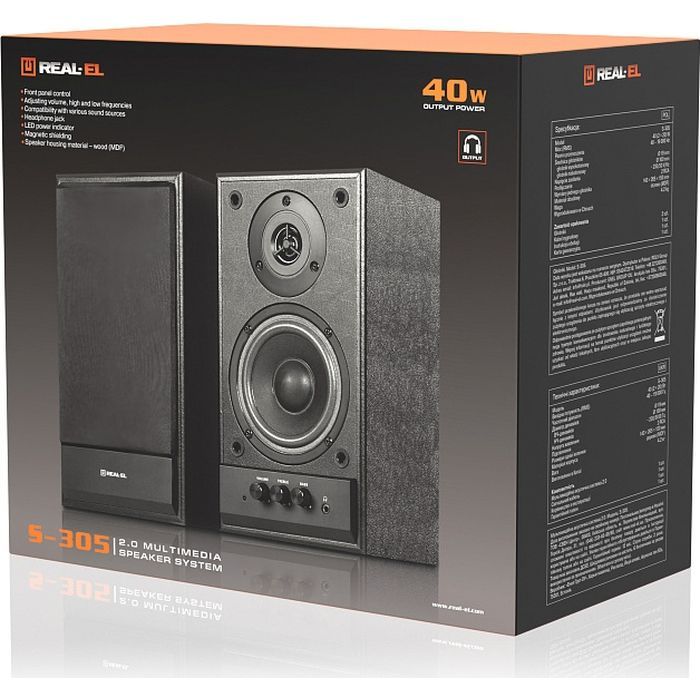 Акустическая система REAL-EL S-305 Black (EL121200012) изображение 10