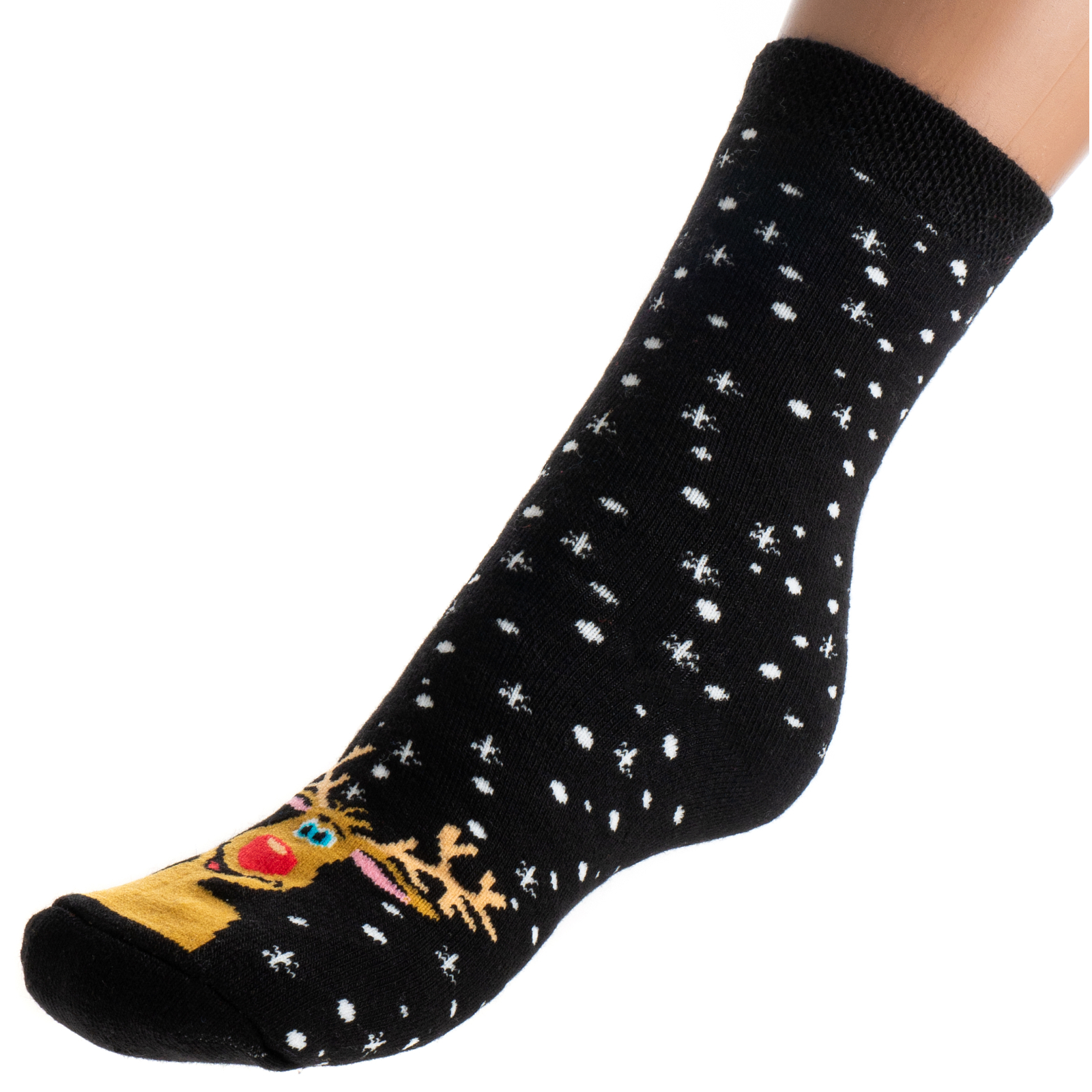 Шкарпетки дитячі BNM махрові з оленем (M1C0101-2143-7-black)