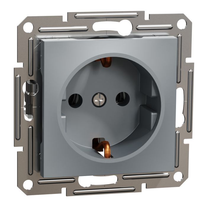Розетка Schneider Electric ASFORA сталь (EPH2900162) изображение 2