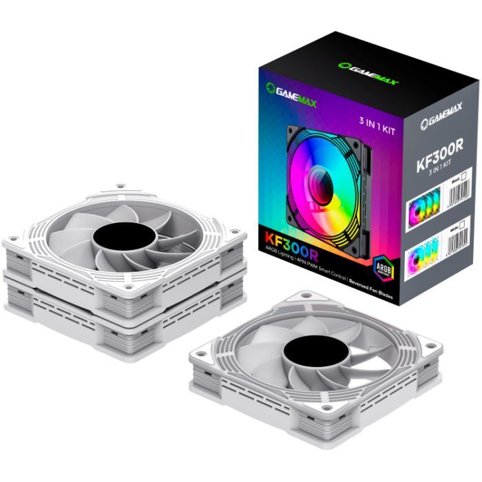Кулер для корпуса Gamemax KF300R WH изображение 7