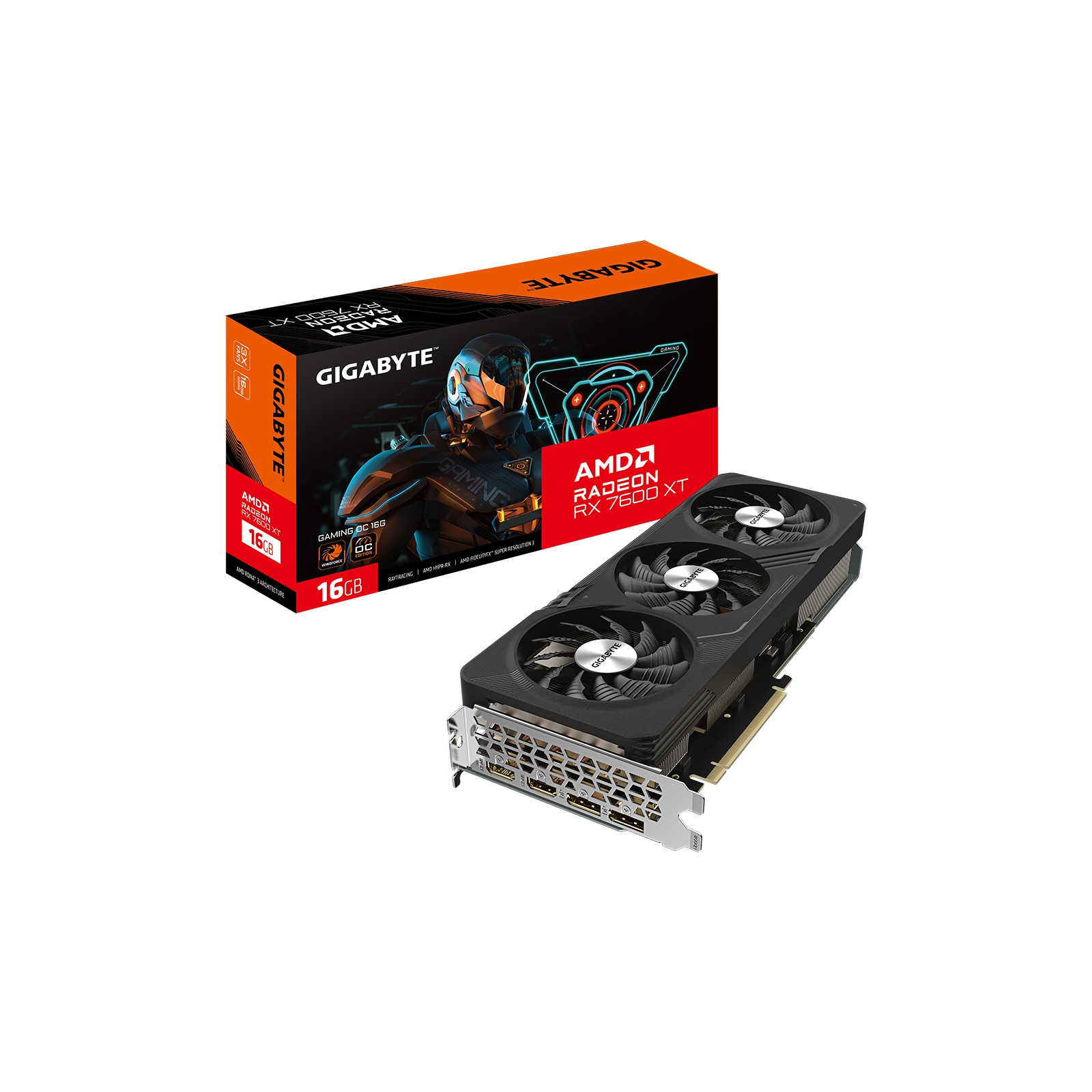 Видеокарта GIGABYTE Radeon RX 7600 XT 16Gb GAMING OC (GV-R76XTGAMING OC-16GD) изображение 8
