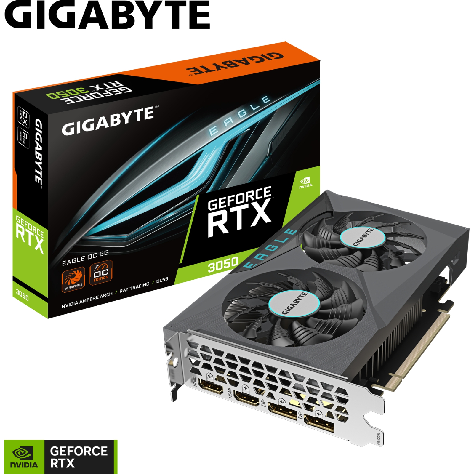 Видеокарта GIGABYTE GeForce RTX3050 6Gb EAGLE OC (GV-N3050EAGLE OC-6GD) изображение 8