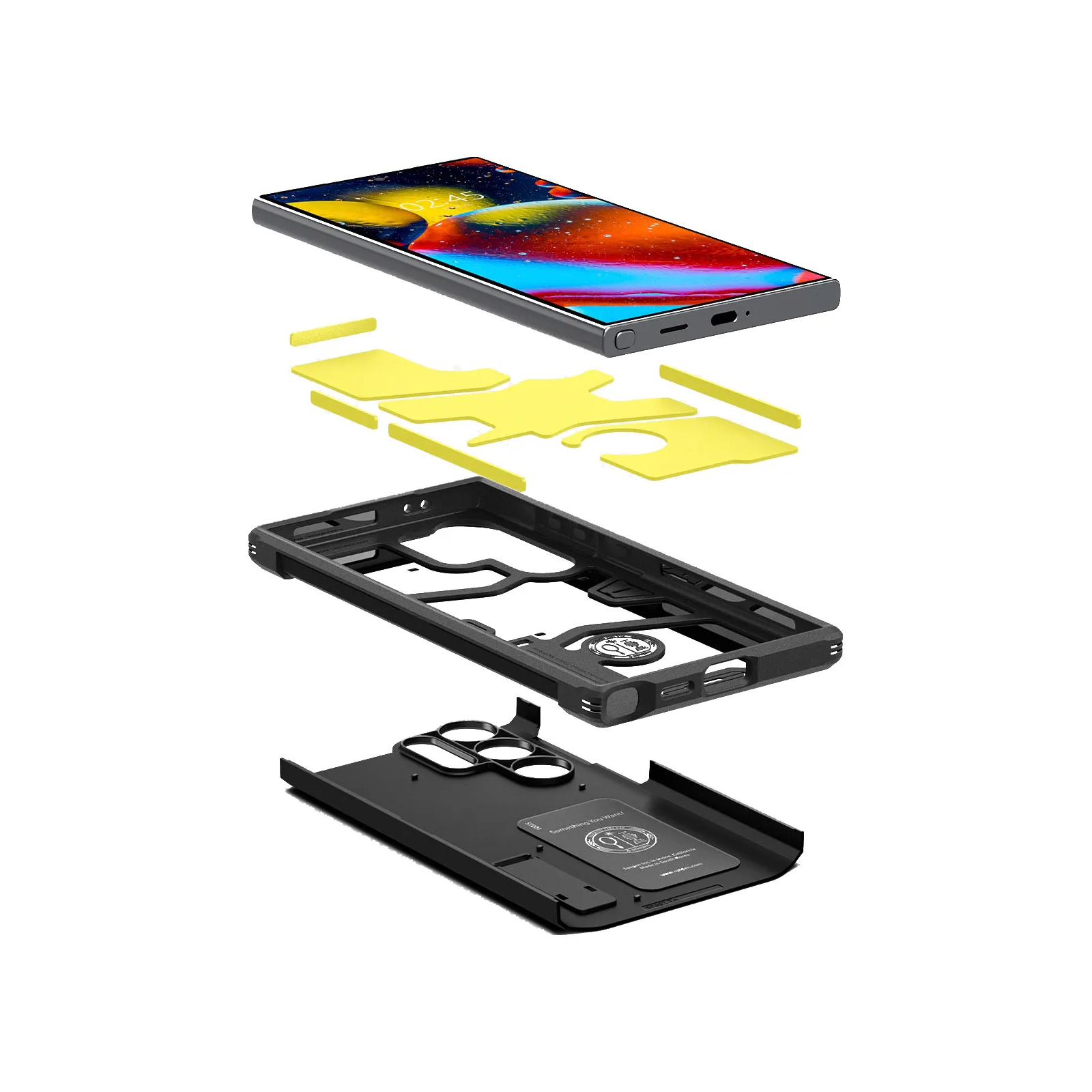 Чехол для мобильного телефона Spigen Samsung Galaxy S24 Ultra Tough Armor Black (ACS07300) изображение 11