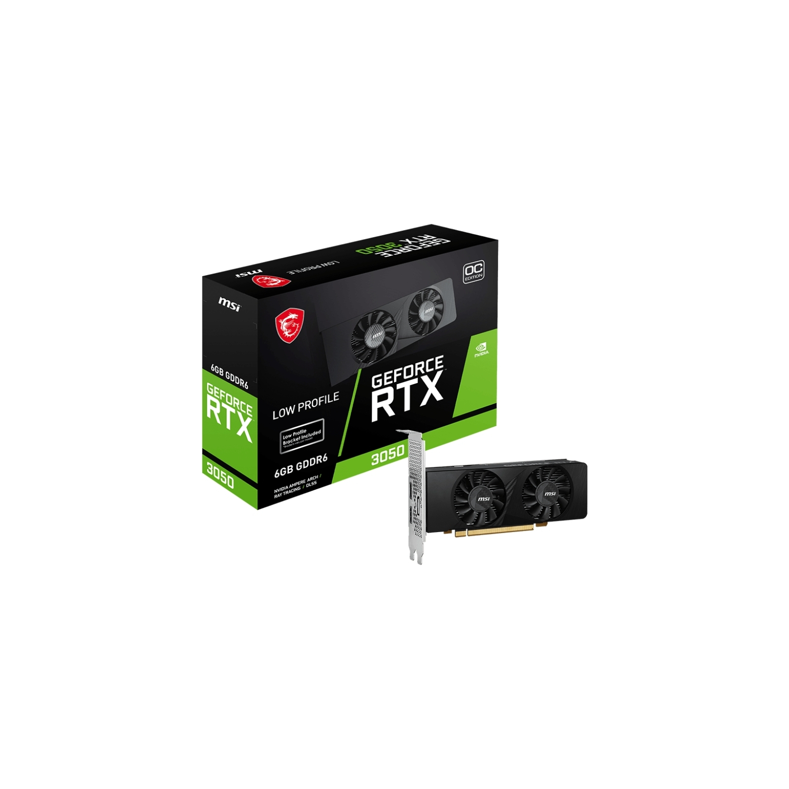 Видеокарта MSI GeForce RTX3050 6Gb LP OC (RTX 3050 LP 6G OC) изображение 6