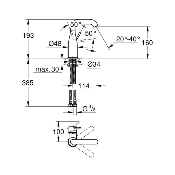 Змішувач Grohe Essence M-Size (24176KF1) зображення 4