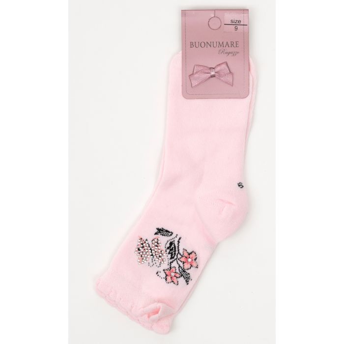 Носки детские BNM с цветочками (M0C0102-0812-7G-pink) изображение 3