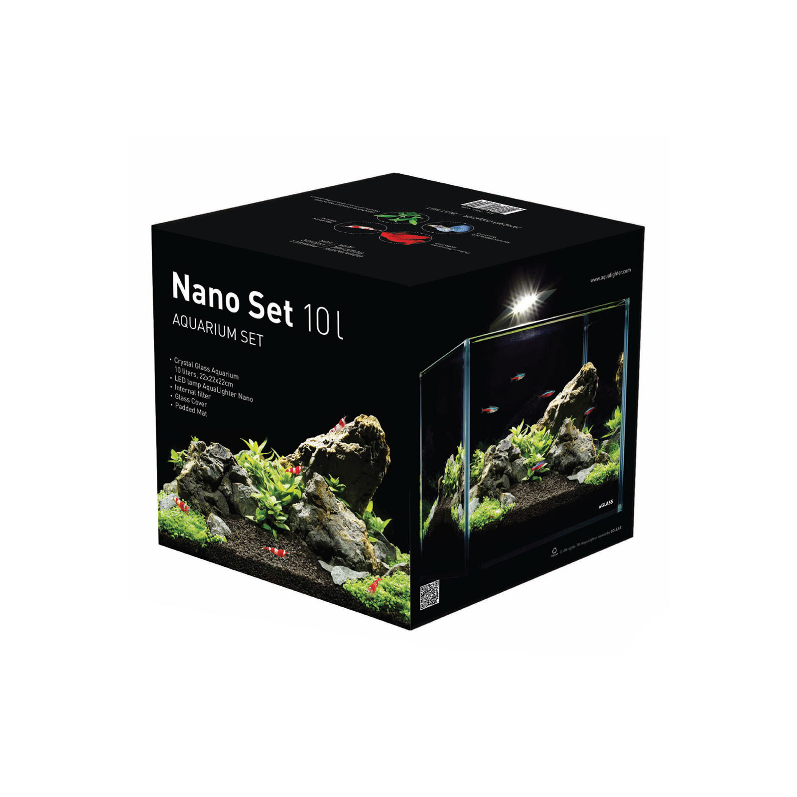 Аквариум Aqualighter набор NaGLASS Nano Set 220 мм 10 л (7142) изображение 2