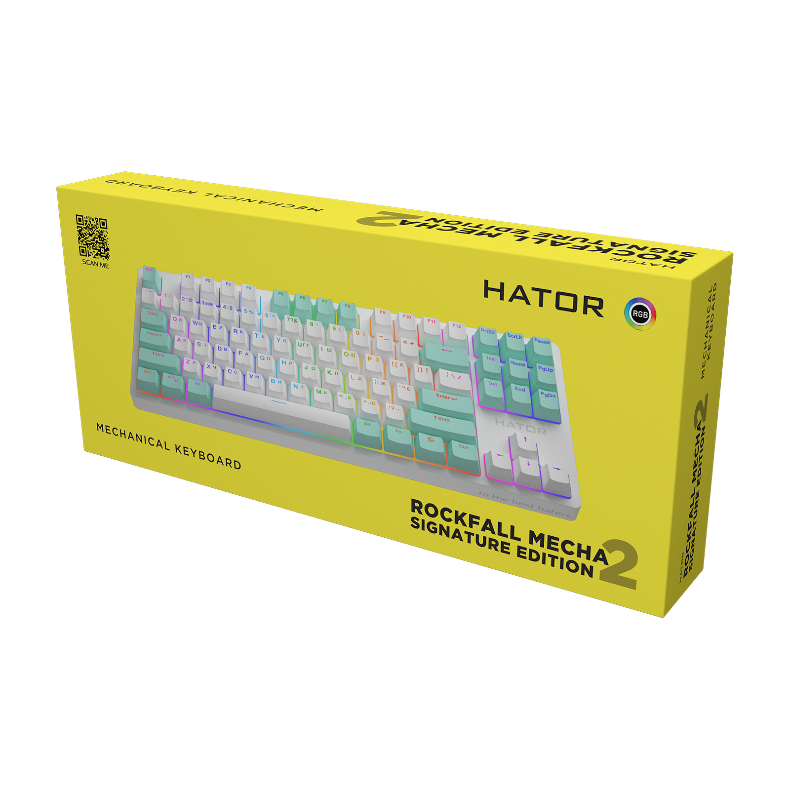 Клавиатура Hator Rockfall 2 Mecha Signature Edition USB White/Grey/White (HTK-521-WGW) изображение 6