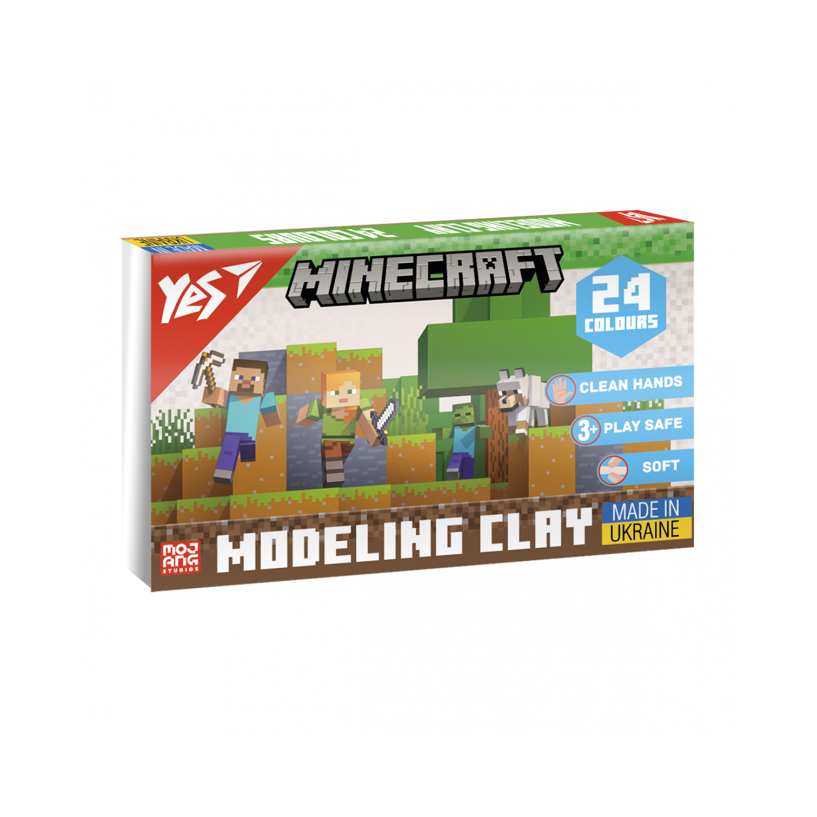 Пластилин Yes Minecraft 24 цветов 480 г (540682)