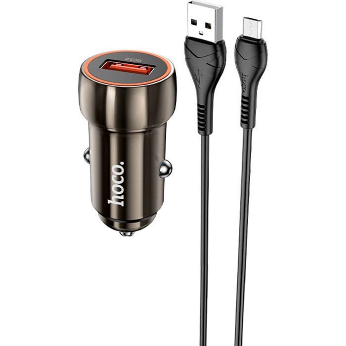 Зарядное устройство HOCO Z46 USB Metal Gray (6931474770295)