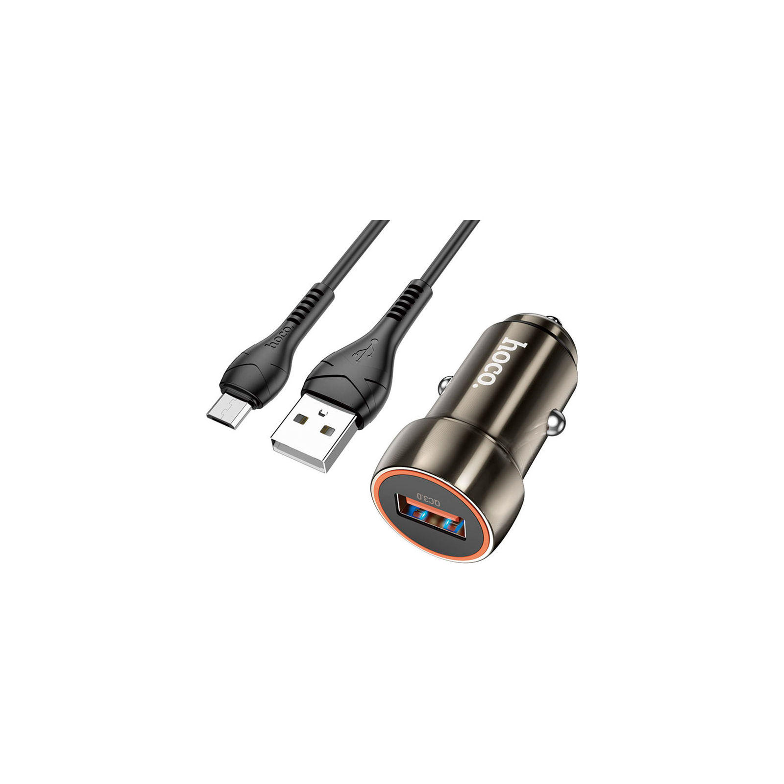 Зарядное устройство HOCO Z46 USB Metal Gray (6931474770295) изображение 2