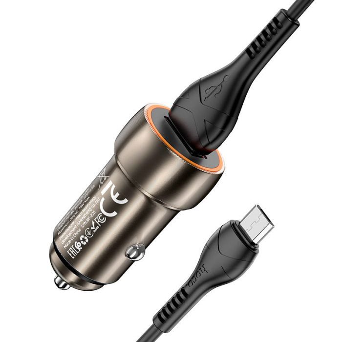 Зарядное устройство HOCO Z46 USB Metal Gray (6931474770295) изображение 3