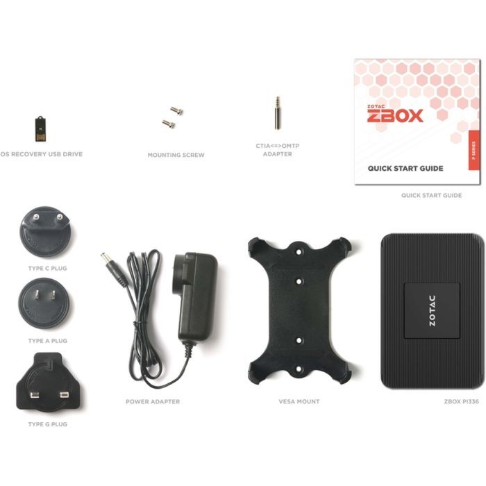 Комп'ютер Zotac PI336 pico / Celeron N6211, 4GB LPDDR4x onboard, 128GB eMMC, WIFI, BT, DP/HDMI, W11Pro (ZBOX-PI336-W5C) зображення 6