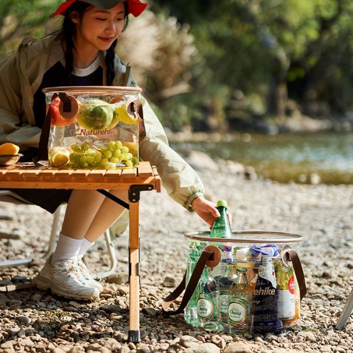 Ведро складное Naturehike ПВХ NH20SJ040 10л прозорий (6975641886761) изображение 8