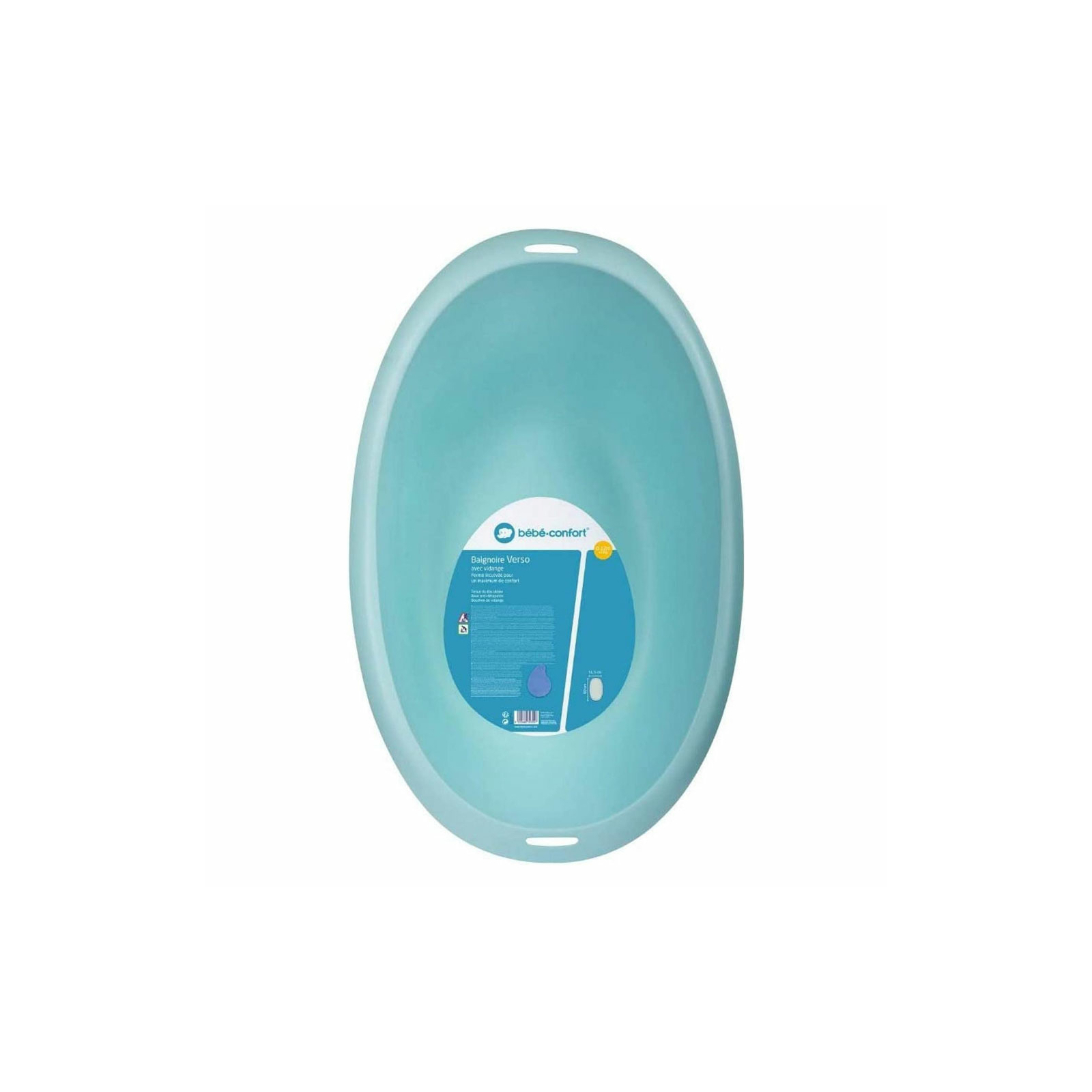 Ванночка Bebe Confort VERSO со ливнем, голубая с синей пробкой (3107202100) изображение 2
