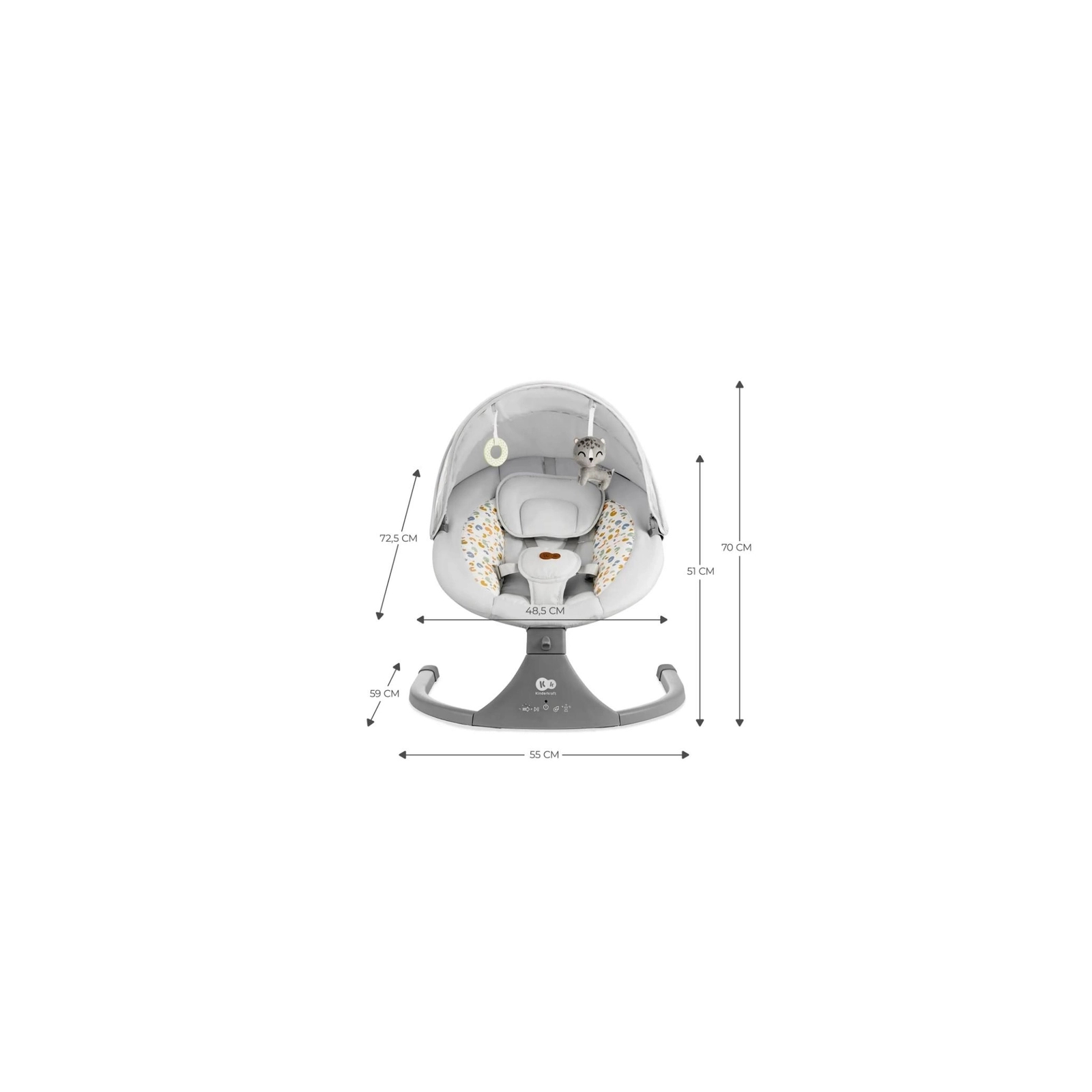 Кресло-качалка Kinderkraft Lumi 2 Dark Grey (5902533925025) изображение 10