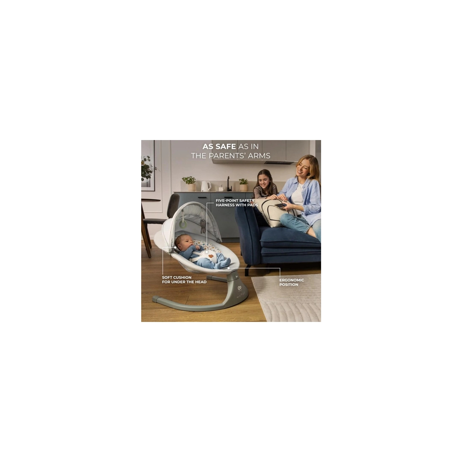 Кресло-качалка Kinderkraft Lumi 2 Dark Grey (5902533925025) изображение 12